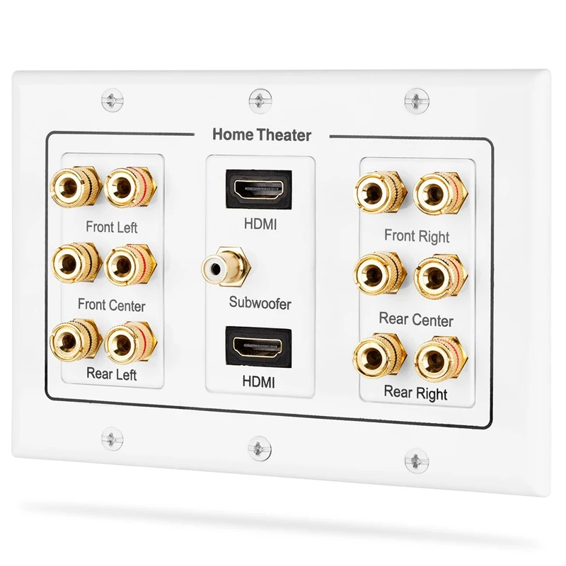 3-ган 6,1 настенная панель динамика дома Театр настенной розетки 1 RCA 2 HDMI 6 Динамик s