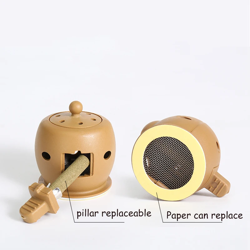 HANRIVER 1pc Moxibustion Box Pot Tube Paste Replacement Moxa stick Body comfort Relax Acupuncture Soft Heat care Therapy Pain