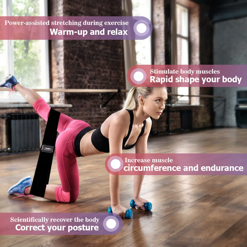 

Unisex Booty Band Hip Circle Loop Resistance Band Workout Exercise for Legs Thigh Butt Squat Bands Non-slip Fitness Loop Elastic