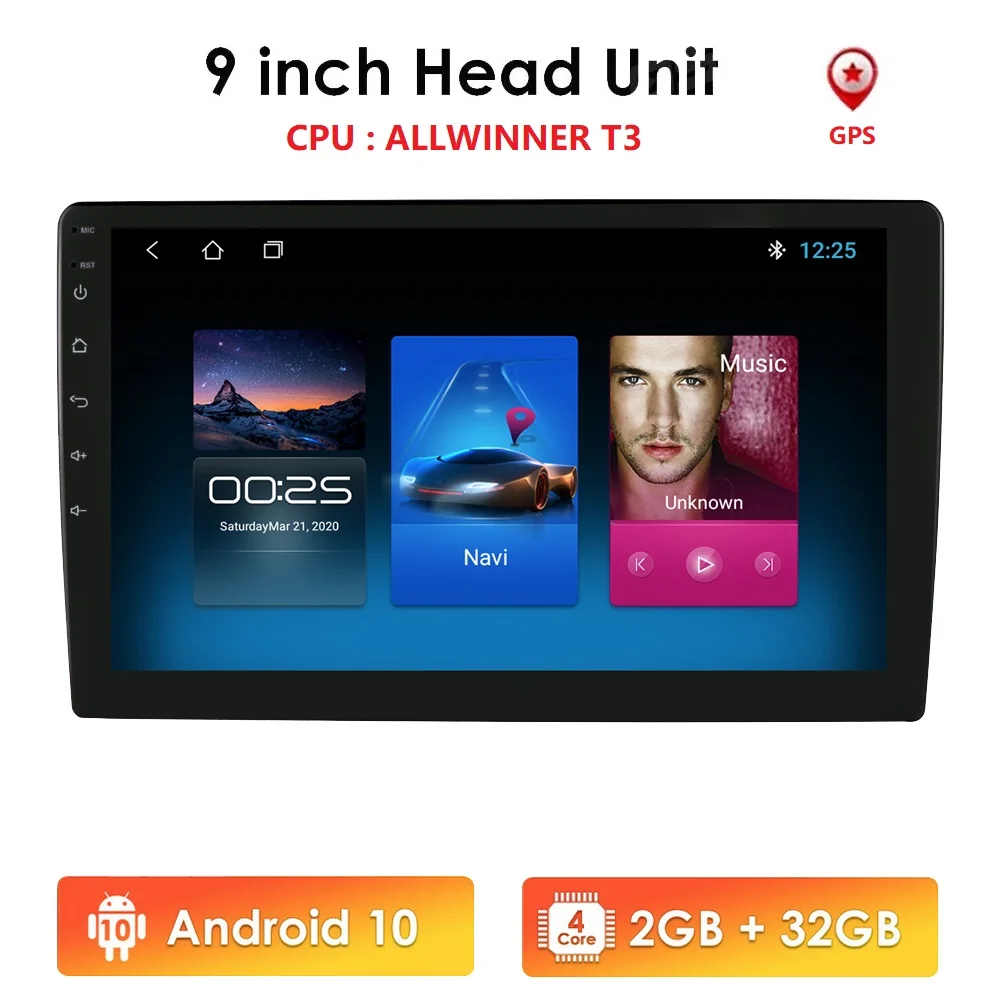 Автомобильная навигация универсальная стерео-система на Android 10 с 9 &quotэкраном GPS