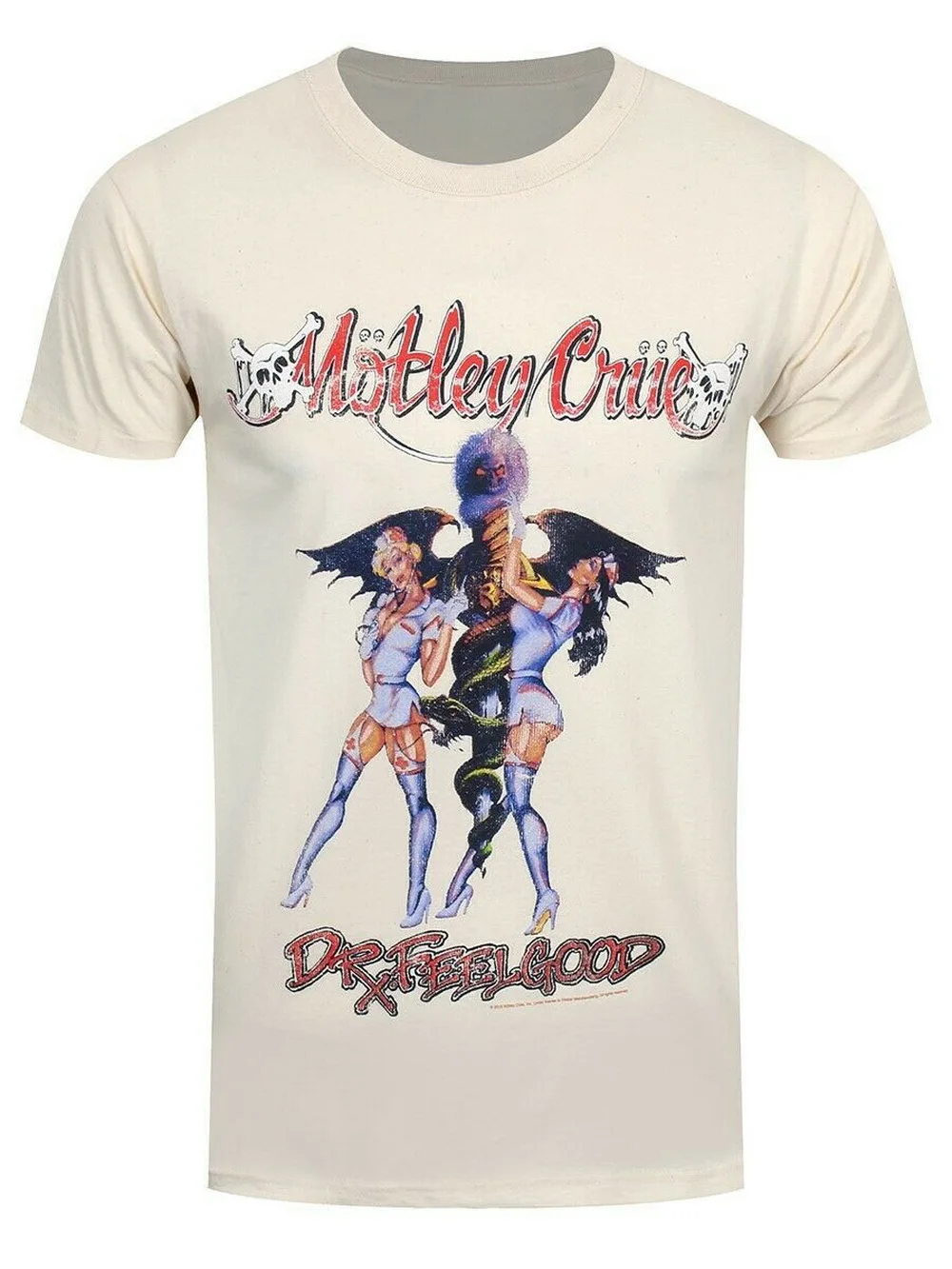 

Motley Crue T-shirt Vintage Dr Feelgood Sand Men's Cotton Tee Shirt New Unisex Funny