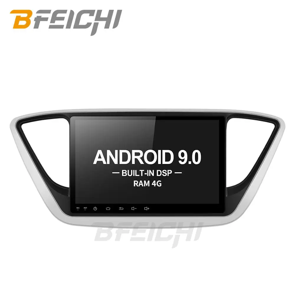 Автомобильный DVD gps для hyundai Verna Solaris " автомобильный ПК головное устройство 1024*600 автомобильный Радио навигатор Android 9,0 PX6
