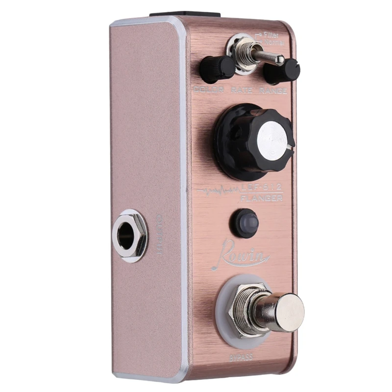 Rowin Lef-612 Flanger педаль мини гитара педаль эффектов Классический аналоговый эффект прокатки алюминиевый сплав True Bypass