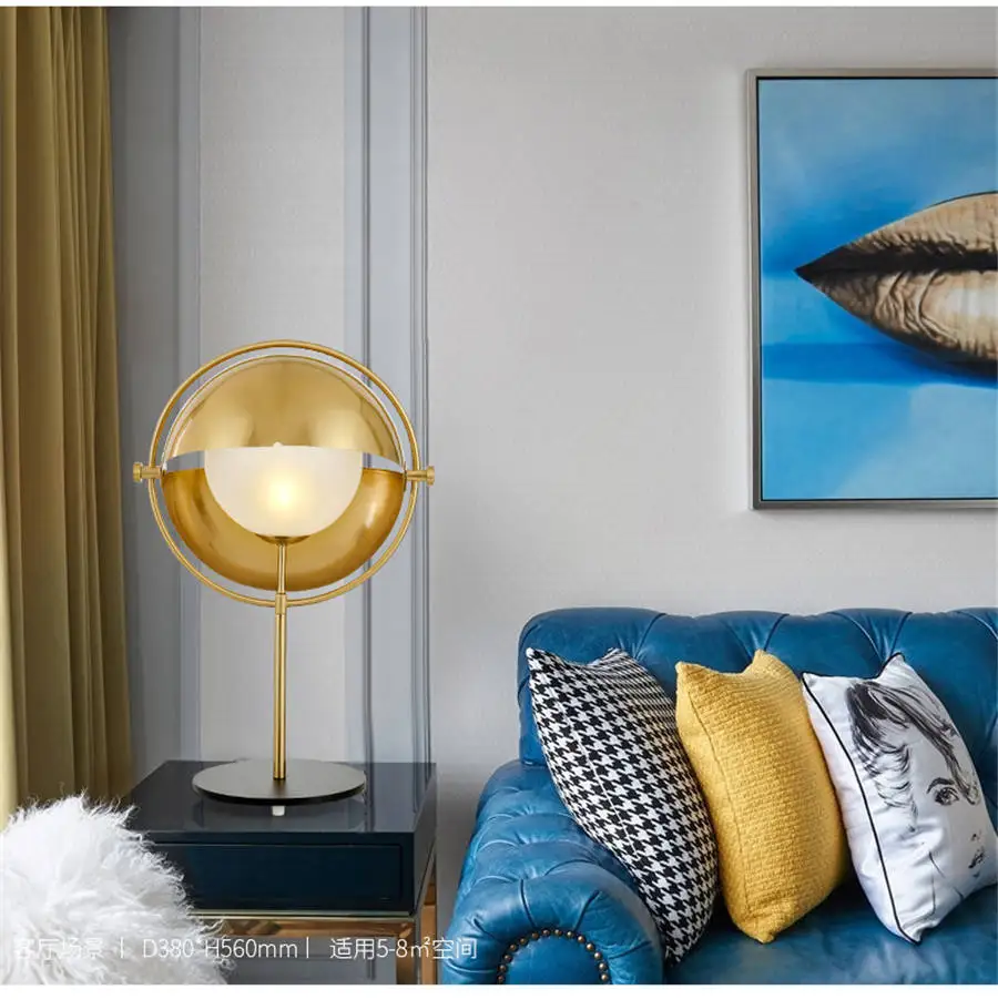 Скандинавский современный роскошный дизайн настольная лампа Вилла стеклянная Золотая кровать свет Домашний Декор Гостиная Настольная