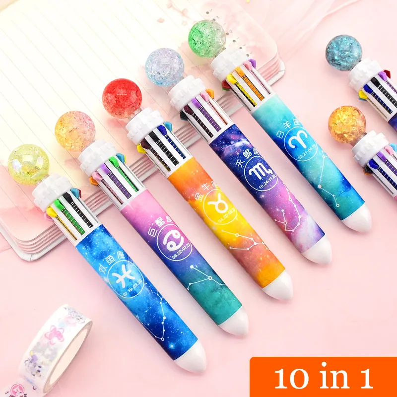 Fashion Constellation Gel Pen Novelty 0.5 mm Starry Sky Black Ink Pen Multiple Inks rGirl Gift Student Stationery Writing Pplie