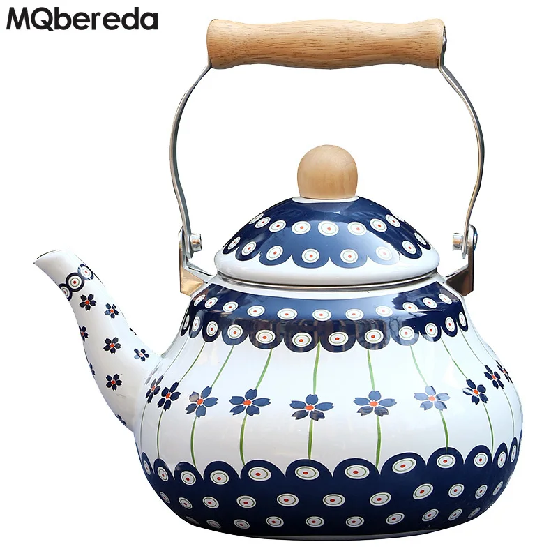 

New Arrival Hight Quality Thickening Flat 2.0L 2.5L Enamel Water Kettle Milk Tea Pot Induction Cooker General