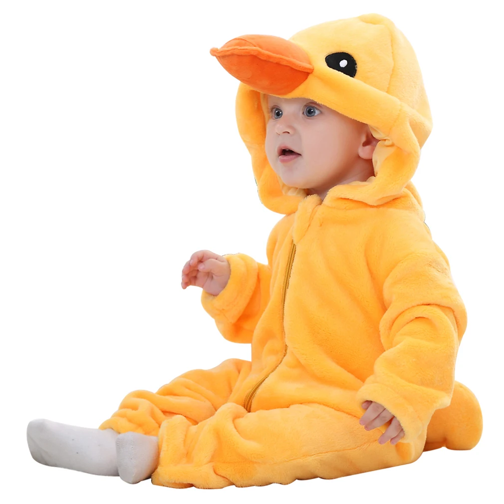 Baby Girl Clothes Onesies Pajamas 0-3 Years Flannel Animal Romper Infant Toddler Boys Costume Child One-Piece Pijama Sleepwear