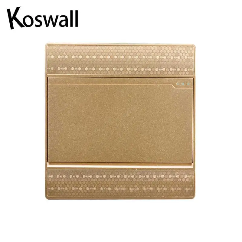 Luxurious Champagne gold 1 gang way switch socket Wall light 110v-250v 10A | Обустройство дома
