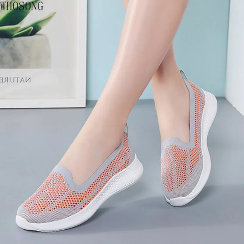 Women Vulcanized Shoes High Quality Women Sneakers Slip OnComfortable  Flats Shoes Women Loafers Plus Size 42 Walking Flat f82