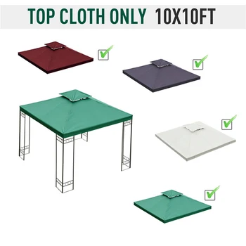 

3x3m Canvas Camping Hiking Sun Shelter Outdoor Tent Canopy Top Roof Cover Patio Sun Shade Cloth Shade Shelter Replace Part