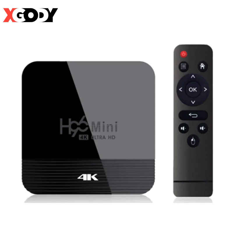 ТВ-приставка XGODY H96 MINI H8 с Wi-Fi Bluetooth 4 0 четырехъядерный процессор RK3228A 4k HD HDMI 2 Android 9