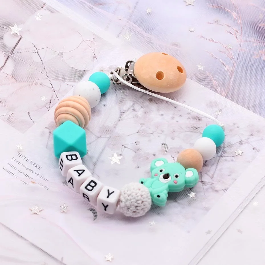 Diy Персонализация клипсы для соски забавная соска цепь с Коала соска держатель для ребенка Attache Sucette Bpa бесплатно