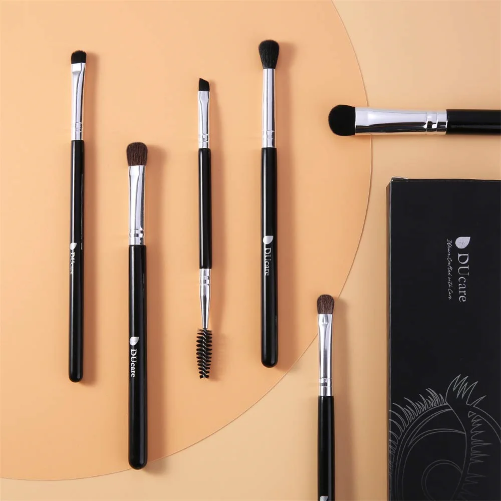 DUcare Eye Makeup Brush 5-7PCS Eyeshadow Makeup Brushes Set Soft Synthetic Hairs&Real Wood Handle For Eyeshadow Eyebrow Blending