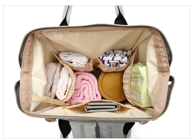 Новая стильная полосатая сумка для подгузников, рюкзак через плечо, многофункциональная Большая объемная сумка для мамы