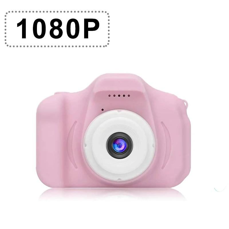 Kids Mini Video Camera For Children Christmas Toys Educational Cool Birthday Toddler Boy Gift Digital Photo Cam Camara Camcorder - Цвет: Pink-1080P