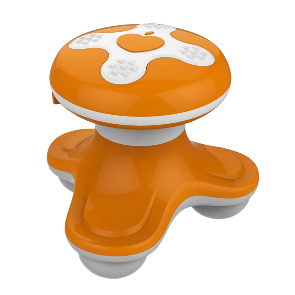 Mini Electric Handled Vibrating Massager with 3 Heads Full Body Self Massage Tool Pain Relief for Neck Body Shoulder Leg Waist