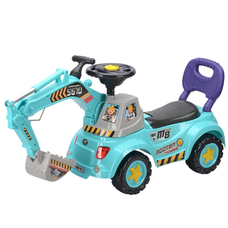 

Hengtai Genuine Product Children Multi-functional Scooter Excavator Engineering Vehicle Box Large Size Excavator Stroller Toy