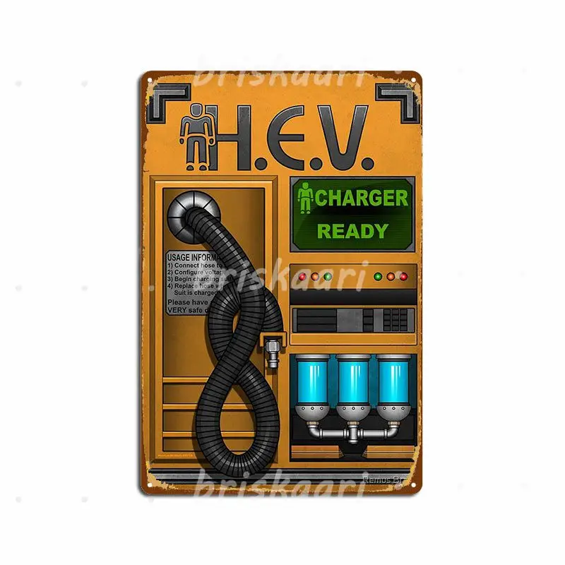 Half Life Hev Charger Metal Signs Retro Pub Garage Cinema Living Room Metal  Posters - Plaques & Signs - AliExpress