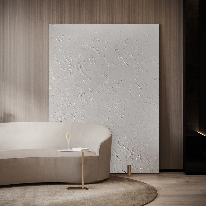 

Handmade Abstract Painting On Canvas Art Large Wall Art Solid Color Painting Rich Texture Modern Minimalist Office Decor Beige