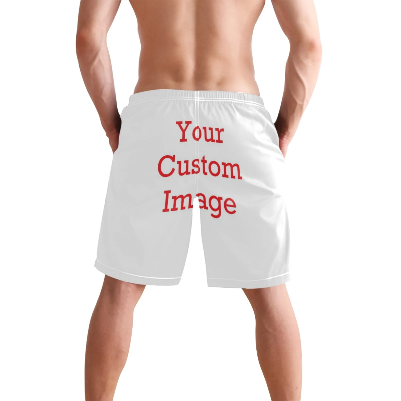 Men's Beach Shorts Custom pattern Style Swim Trunks Quick Dry Casual Polyester Swim Shorts with Mesh Lining and Pockets 3