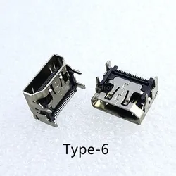 5 - Pack HDMI HD Interface Connector - Vertical Right Angle SMD Socket (Type - 6)