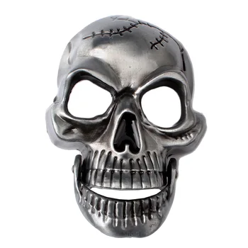 

Vintage Skeleton Skull Head Belt Buckle Western Cowboy Mens Accessories