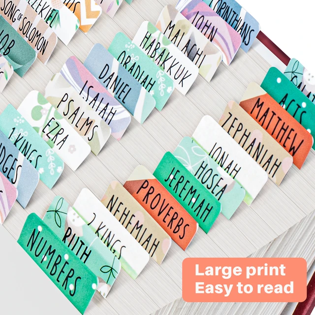 Bible Tabs , Large Print and Easy-to-Read Bible Journaling Supplies, Bible  Tabs for Women. (66