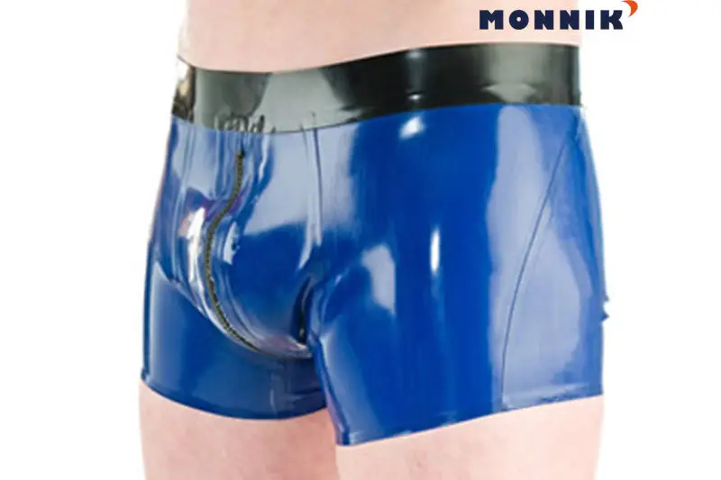 MONNIK латексные сексуальные мужские резиновые шорты уникальное нижнее белье