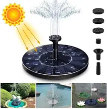 6 padrões de pulverização 1.5w fonte solar bomba alimentado a energia solar pássaro banho fontes de flutuação em pé para birdbath lagoa piscina jardim quintal