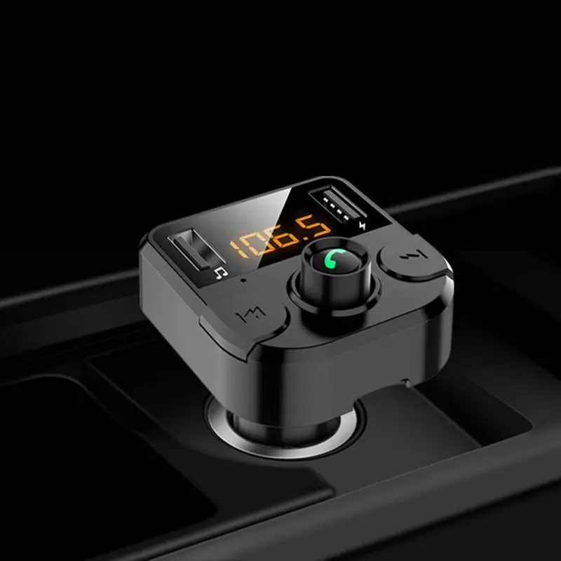Двойной зарядное устройство USB с fm-передатчиком Bluetooth Hands-free FM модулятор автомобильное зарядное устройство для телефона
