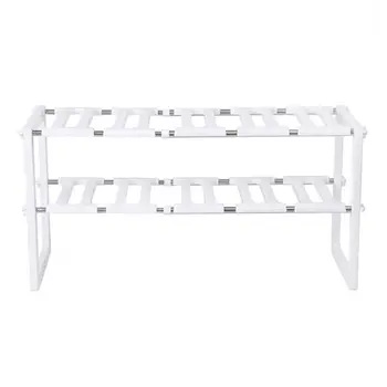 

Cabinet Storage Shelf Stainless Steel Rack Cup Dish Counter Pantry Organization