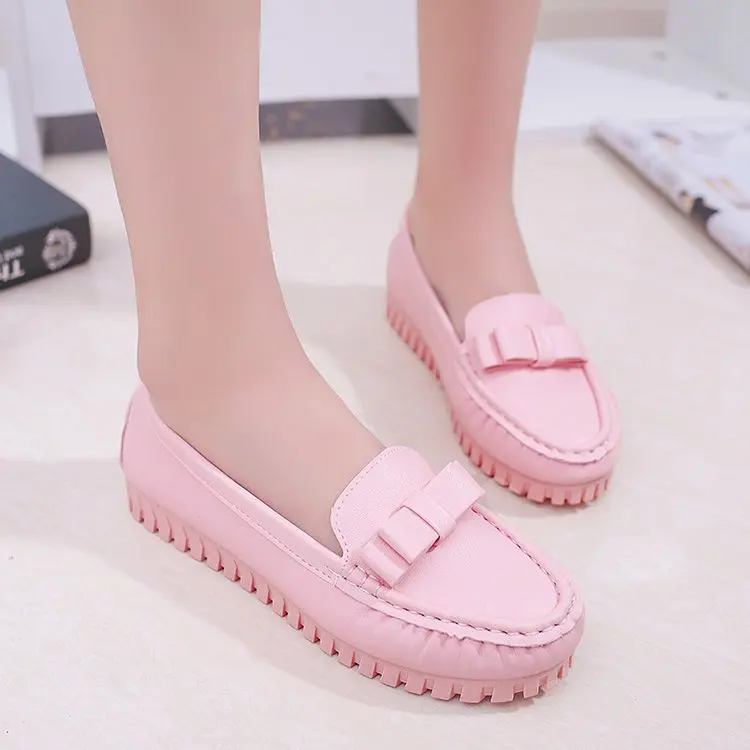 

2018 New Style WOMEN'S Shoes Bow Moccosins Women's Spring And Autumn Flat Keel Thin Shoes Low Top Soft-Sole Casual Nurse Pregnan