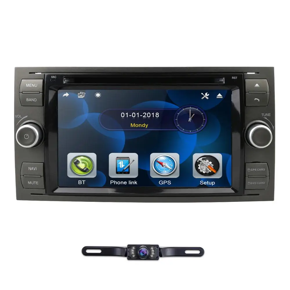 Автомобильный DVD плеер 2 Din для Ford Focus/Mondeo/Transit/C MAX/Fiest GPS навигация 7 дюймов радио 1080P