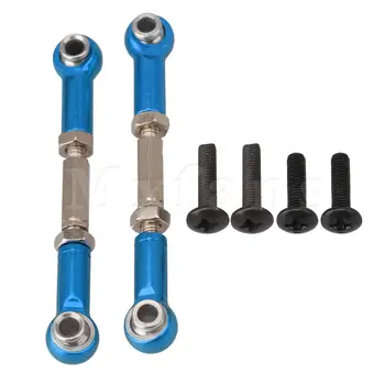 

Mxfans 2 Pcs Rear Upper Servo Link Pull Rods replacement for WLtoys RC1:14 Blue