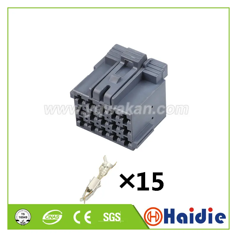 Бесплатная доставка 2 комплекта 15pin tyco пластиковый корпус штекер 15p жгут проводов