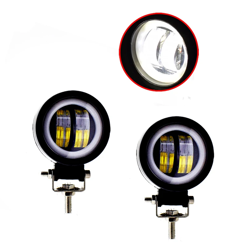 Motorcycles Work Lights Led 20w Waterproof Moto Headlights Spotlights