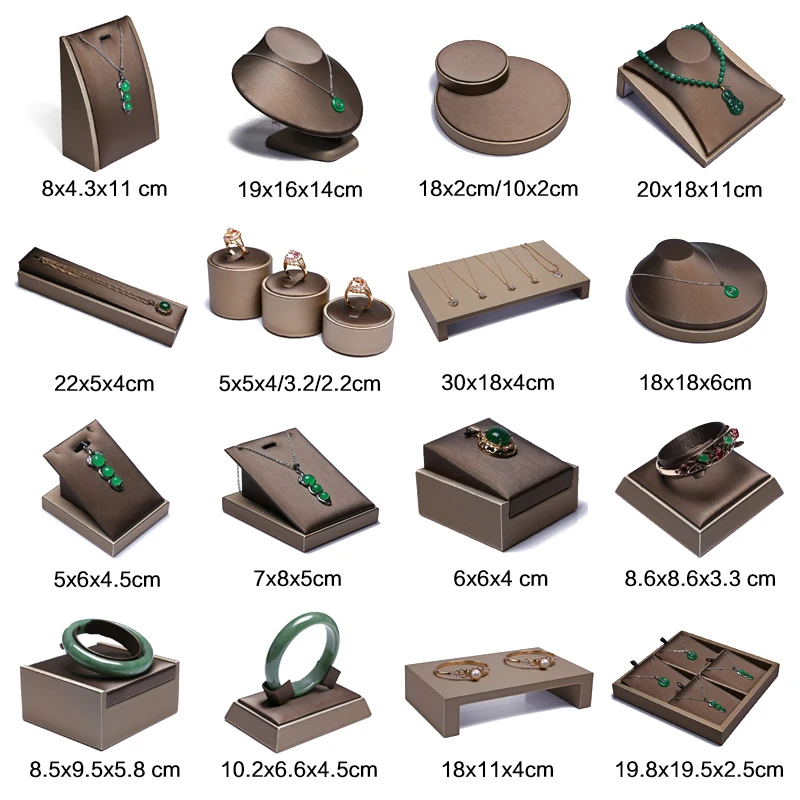 PU Leather Bracelet Display Pendant Necklace Holder Jewellery Counter Stand Bust Ring Earrings Showing Rack Jewelry Organizer