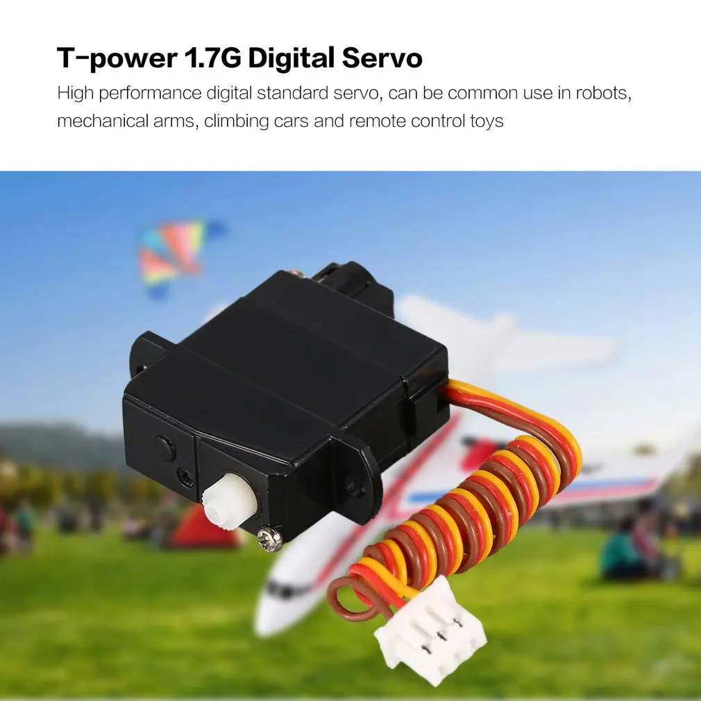 T-power 1,7G низковольтный цифровой сервопривод JST разъем комплект радиоуправляемая мини-машина с фиксированным крылом Квадрокоптер вертолет Дрон запчасти