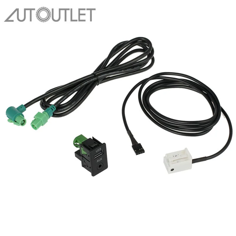 AUTOUTLET для USB вспомогательный переключатель 3 5 мм разъем Aux в переключателе Кабель