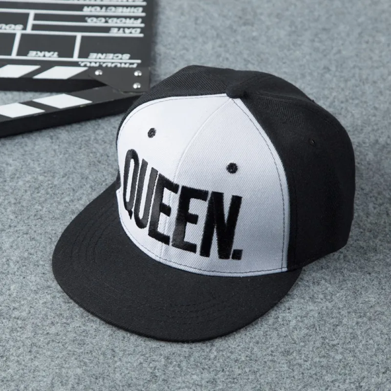 Бейсбольная кепка с плоскими полями queen/King, вышитые регулируемые шапки из хлопка и полиэстера, головные уборы, уличная спортивная одежда, аксессуары для Lov