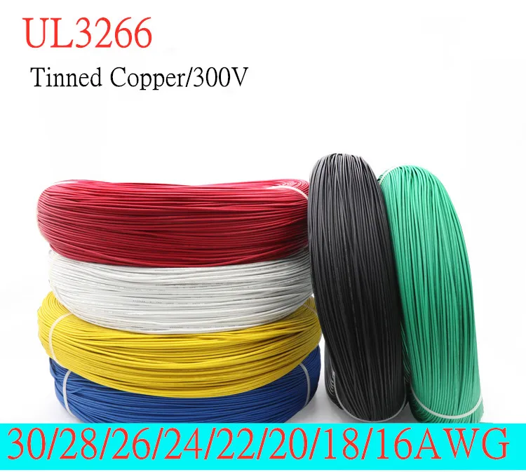 

5M10M UL3266 Halogen-Free Wire 30 28 26 24 22 20 16 16AWG Copper Wire PE Insulated Low Smoke Electrical and Electronic Wire 300V