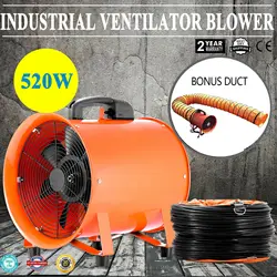 12'' Ventilator Extractor Proof Fan Blower Atex 5M Duct Hose Pivoting Heavy Duty Air Mover for Ventilation in Office Oil Industr