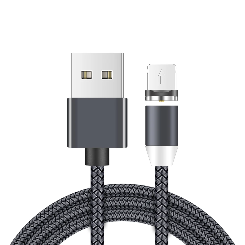 YCDC Магнитный кабель Micro usb type C адаптер для быстрой зарядки телефона Microusb type-C магнитное зарядное устройство usb c для iphone samsung xiaomi - Цвет: Gray