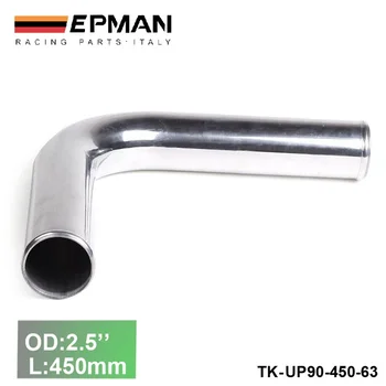 

2pcs/unit 63mm 2.5" 90 Degree Aluminum Turbo Intercooler Pipe Tube piping L:450mm For BMW MINI COOPER JCW EP-UP90-450-63