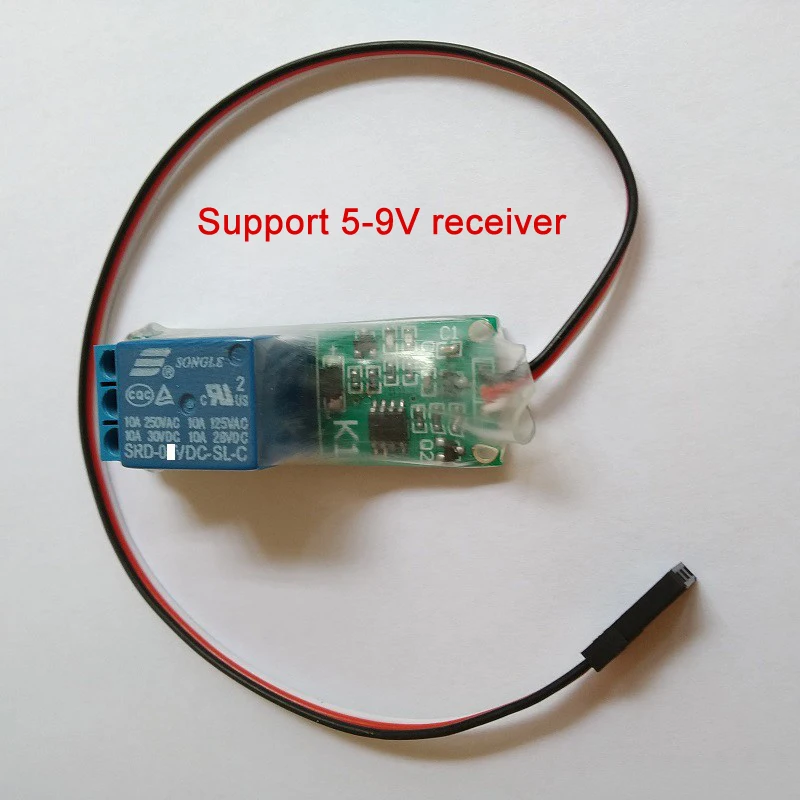 

High Voltage Version K1 1ch PWM Signal Relay Switch Navigation Light Controller Support 5-9V Receiver Parts for RC Aircraft