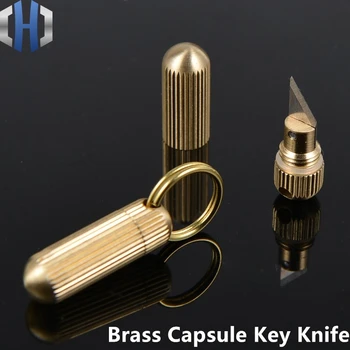 

Brass Capsule Knife Unboxing Pocket Knife Keychain EDC Knife
