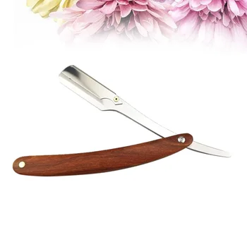 

Chic Straight Barber Edge Steel Razors Men Vintage Straight Edge Metal Hair Shaper Barber Razor without Blade