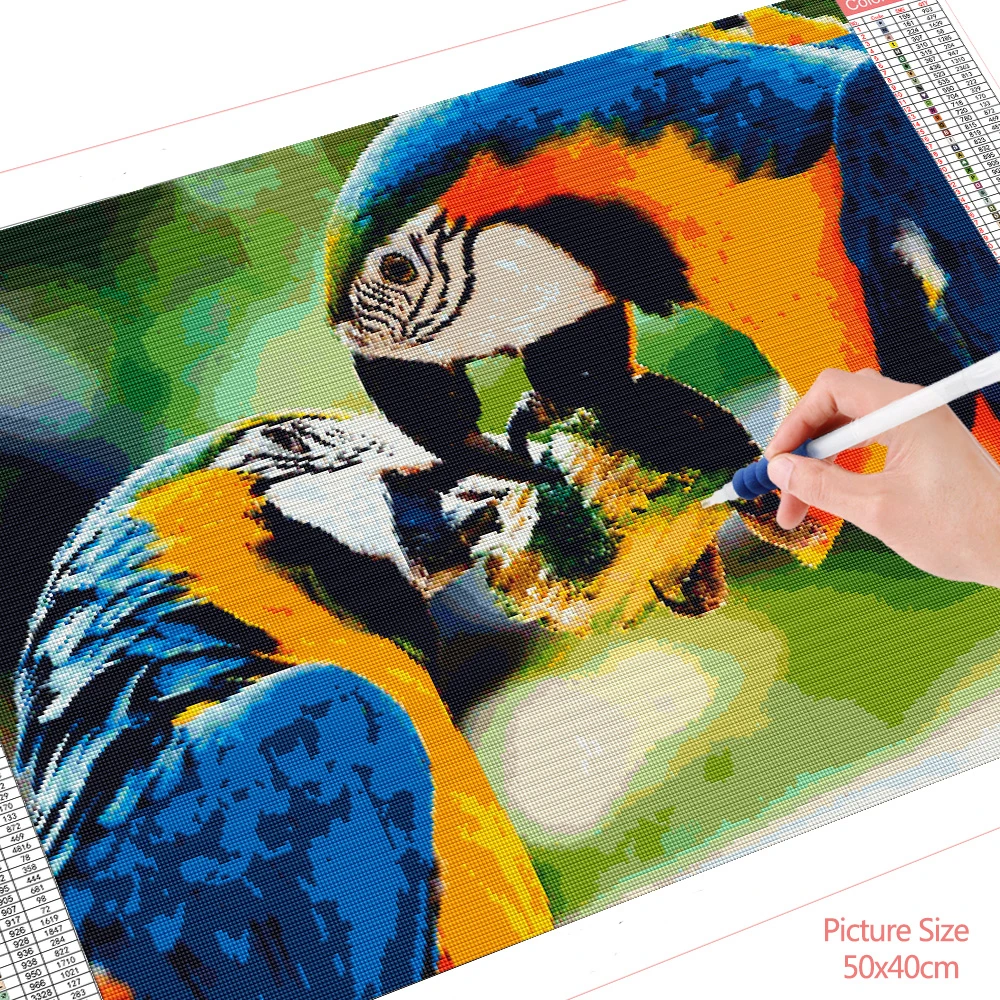 HUACAN 5D DIY Алмазная вышивка попугай животные мозаика Живопись горный хрусталь картина Полное квадратное сверло подарок