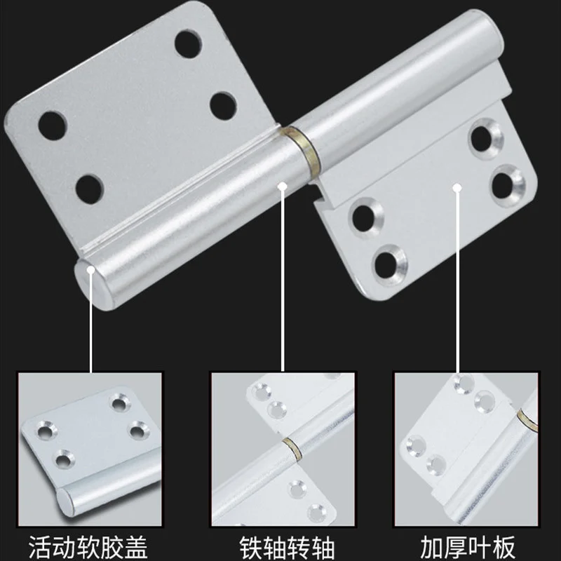 2PCS Toilet Door Hinges Aluminum Alloy Wardrobe Cabinet Door Bearing Industrial Box Adjustable Damping Hinge Furniture Hardware Stainless Steel Hinges Door Hinges
