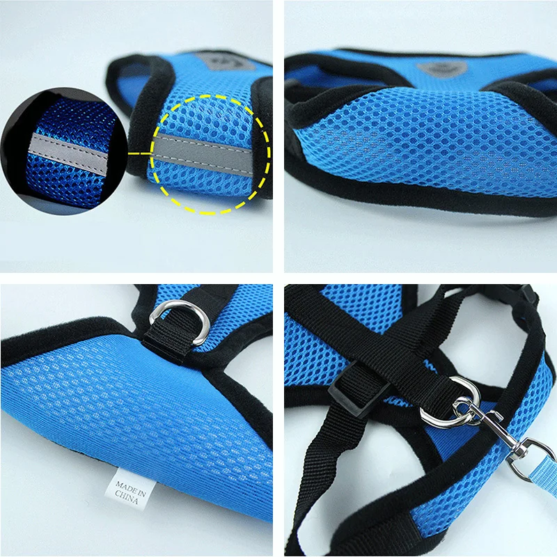 Dog Harness And Leash Set Mesh Pet Dog Accessories Puppy Dogs Cat Harness Vest Pet Supplies Chihuahua Yorkshire Terrier Pitbull pet harness leash set pet harness set pet leash set